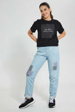 Load image into Gallery viewer, Redtag-Lt-Wash-Mom&#39;S-Fit-Highrise-Jean-Jeans-High-Rise-Senior-Girls-9 to 14 Years
