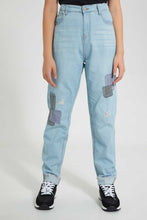 Load image into Gallery viewer, Redtag-Lt-Wash-Mom&#39;S-Fit-Highrise-Jean-Jeans-High-Rise-Senior-Girls-9 to 14 Years
