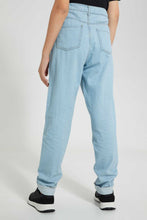 Load image into Gallery viewer, Redtag-Lt-Wash-Mom&#39;S-Fit-Highrise-Jean-Jeans-High-Rise-Senior-Girls-9 to 14 Years
