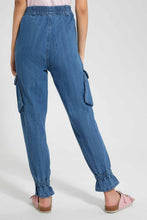Load image into Gallery viewer, Redtag-Lt-Wash-Cargo-Pocket-Jogger-Category:Jeggings,-Colour:Lightwash,-Filter:Senior-Girls-(9-to-14-Yrs),-GSR-Jeggings,-New-In,-New-In-GSR-APL,-Non-Sale,-RMD-add,-S22C,-Section:Kidswear-Senior-Girls-9 to 14 Years
