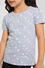 Load image into Gallery viewer, Lilac And Grey Floral T-Shirt (Pack of 2)
