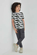 تنزيل الصورة على معرض الصور، Redtag-White-Patterned-Splat-Print-T-Shirt-Graphic-T-Shirts-Boys-2 to 8 Years
