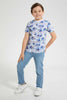 Redtag-White-Splat-Print-T-Shirt-Graphic-T-Shirts-Boys-2 to 8 Years