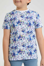 تنزيل الصورة على معرض الصور، Redtag-White-Splat-Print-T-Shirt-Graphic-T-Shirts-Boys-2 to 8 Years
