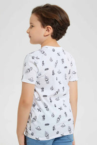 Redtag-White-Space-Aop-T-Shirt-Graphic-T-Shirts-Boys-2 to 8 Years