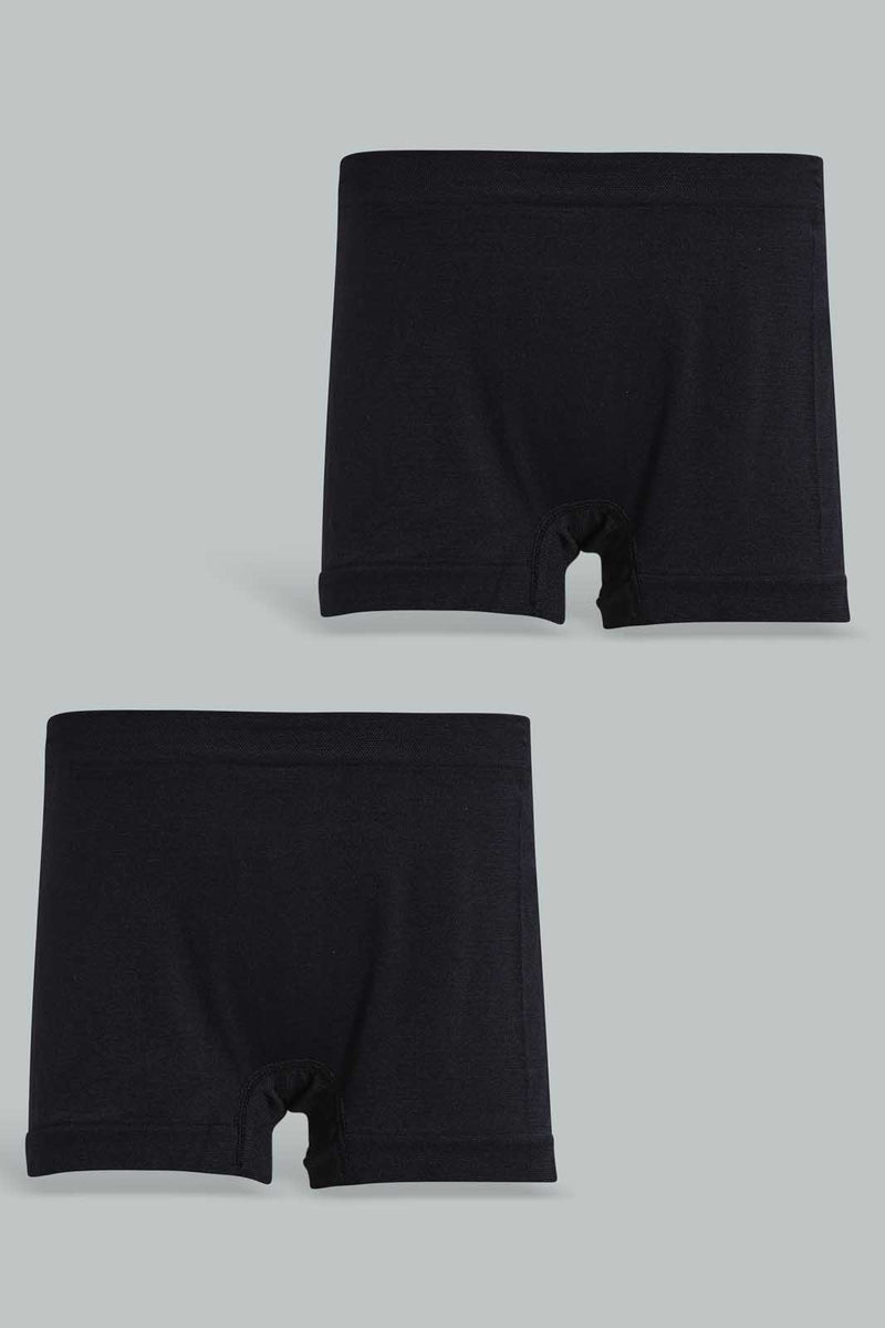 Black Seamless Boxer Brief (Pack of 2)