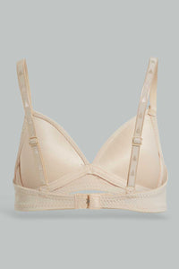 Beige And White Padded Bra For Senior Girls (Pack of 2)