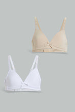 Load image into Gallery viewer, Beige And White Padded Bra For Senior Girls (Pack of 2)
