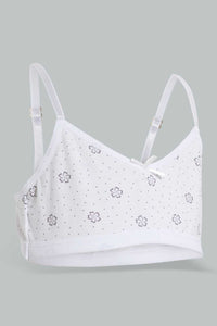 White And Yellow Non-Padded Bra For Senior Girls (2 Pack)