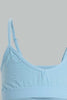 White And Blue Non-Padded Bra For Senior Girls (2 Pack)