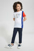 Redtag-White-Striped-Ss-Shirt-Casual-Shirts-Boys-2 to 8 Years