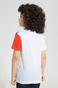 Redtag-White-Striped-Ss-Shirt-Casual-Shirts-Boys-2 to 8 Years