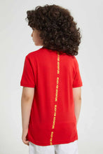 Load image into Gallery viewer, Red Flap Airplane Print T-Shirt
