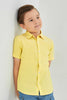 Redtag-Yellow-Oxford-Short-Sleeve-Short-Sleeve-Casual-Shirts-Boys-2 to 8 Years