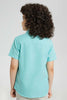 Redtag-Green-Oxford-Short-Sleeve-Short-Sleeve-Casual-Shirts-Boys-2 to 8 Years