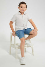 Load image into Gallery viewer, Redtag-Ecru-Oxford-Short-Sleeve-Short-Sleeve-Casual-Shirts-Boys-2 to 8 Years
