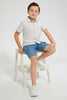 Redtag-Ecru-Oxford-Short-Sleeve-Short-Sleeve-Casual-Shirts-Boys-2 to 8 Years