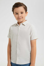تنزيل الصورة على معرض الصور، Redtag-Ecru-Oxford-Short-Sleeve-Short-Sleeve-Casual-Shirts-Boys-2 to 8 Years

