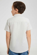 تنزيل الصورة على معرض الصور، Redtag-Ecru-Oxford-Short-Sleeve-Short-Sleeve-Casual-Shirts-Boys-2 to 8 Years
