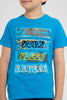 Redtag-Blue-Puff-Eat-Sleep-Print-T-Shirt-Graphic-T-Shirts-Boys-2 to 8 Years