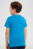 Redtag-Blue-Puff-Eat-Sleep-Print-T-Shirt-Graphic-T-Shirts-Boys-2 to 8 Years