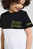 Redtag-Black-Paneled-Print-T-Shirt-Graphic-T-Shirts-Boys-2 to 8 Years