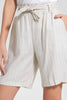 Beige Striped Short