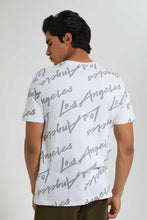 Load image into Gallery viewer, Redtag-White-Printed-T-Shirt-All-Over-Prints-Men&#39;s-
