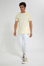 تنزيل الصورة على معرض الصور، Redtag-Yellow-Tie-&amp;-Die-T-Shirt-All-Over-Prints-Men&#39;s-
