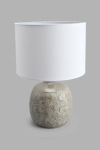 تنزيل الصورة على معرض الصور، Redtag-Grey-Round-Base-Table-Lamp-Table-Lamps-Home-Decor-
