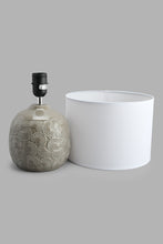 تنزيل الصورة على معرض الصور، Redtag-Grey-Round-Base-Table-Lamp-Table-Lamps-Home-Decor-
