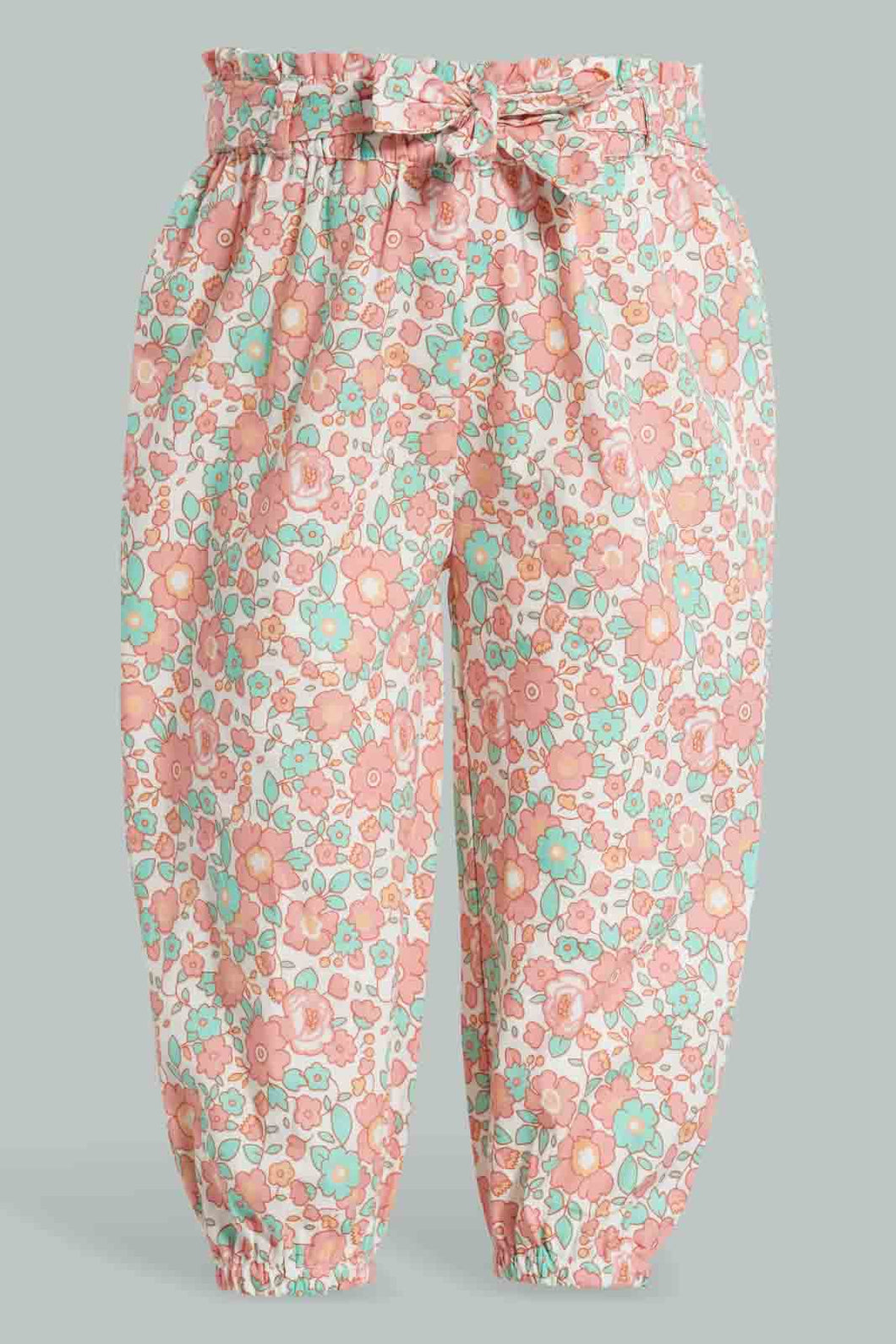 Redtag-Assorted-Printed-Casual-Trouser-Trousers-Infant-Girls-3 to 24 Months