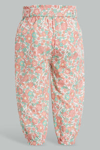 Redtag-Assorted-Printed-Casual-Trouser-Trousers-Infant-Girls-3 to 24 Months