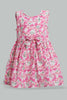 Redtag-White-Floral-Printed-Sleeveless-Dress-Dresses-Infant-Girls-3 to 24 Months