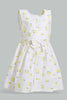 Redtag-White--Printed-Sleeveless-Dress-Dresses-Infant-Girls-3 to 24 Months