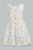 Redtag-White--Printed-Sleeveless-Dress-Dresses-Infant-Girls-3 to 24 Months