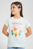 Redtag-White-Ice-Cream-T-Shirt-Graphic-T-Shirts-Girls-2 to 8 Years