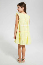 تنزيل الصورة على معرض الصور، Redtag-Yellow-Tiered-Dress-Dresses-Girls-2 to 8 Years
