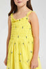 Redtag-Yellow-Embroidered-Dress-Dresses-Girls-2 to 8 Years