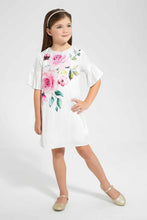 Load image into Gallery viewer, Redtag-Cream-Floral-Printed-Dress-Dresses-Girls-2 to 8 Years
