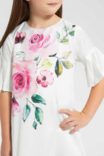 Load image into Gallery viewer, Redtag-Cream-Floral-Printed-Dress-Dresses-Girls-2 to 8 Years
