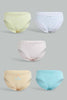 Redtag-Assorted-Multi-5Pcs-Bikini-Brief-Packs-Sports-Bras-Senior-Girls-9 to 14 Years