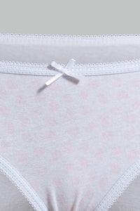 Redtag-Assorted-Multi-5Pcs-Bikini-Brief-Packs-Sports-Bras-Senior-Girls-9 to 14 Years