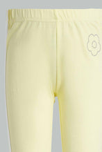 Load image into Gallery viewer, Redtag-Yellow-Girls-Printed-Legging-Leggings-Girls-2 to 8 Years
