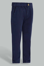 تنزيل الصورة على معرض الصور، Redtag-Navy-Pull-On-Chino-Pant-Chino-Trousers-Infant-Boys-3 to 24 Months
