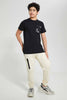 Redtag-Off-White-Bsr-Mesh-Cargo-Active-Pant-Joggers-Senior-Boys-9 to 14 Years