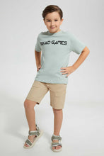 Load image into Gallery viewer, Redtag-Green-Oversized-Print-T-Shirt-Graphic-T-Shirts-Boys-2 to 8 Years
