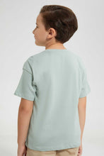 Load image into Gallery viewer, Redtag-Green-Oversized-Print-T-Shirt-Graphic-T-Shirts-Boys-2 to 8 Years
