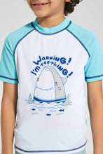 Load image into Gallery viewer, White And Blue Shark T-Shirt
