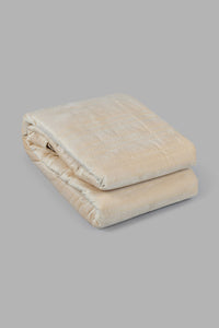 Redtag-Beige-Velvet-3-Piece-Quilt-With-Zig-Zag
(Double-Size)-Category:Quilts,-Colour:Beige,-Filter:Home-Bedroom,-HMW-BED-Quilts,-New-In,-New-In-HMW-BED,-Non-Sale,-S22C,-Section:Homewares-Home-Bedroom-